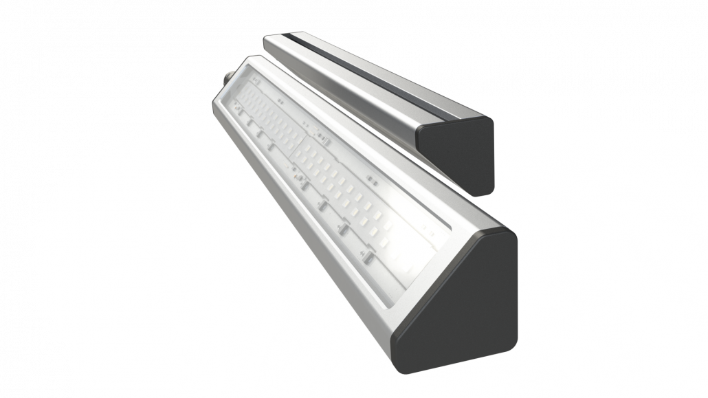 Machine lights for corner mounting